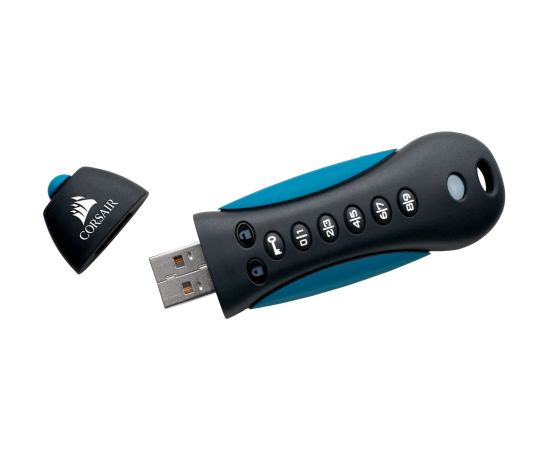 Corsair Flash Padlock 3 256 GB, USB stick (black/blue, USB-A 3.2 Gen 1)