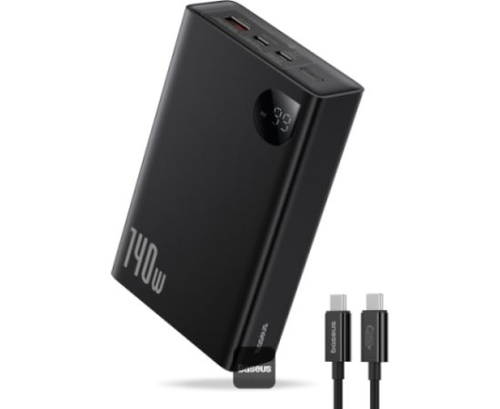 LiPo PowerBank 24000mAh 140W USB + 2x USB-C, Adaman black BASEUS