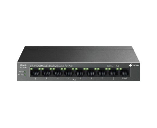 Switch TP-LINK LS109P Desktop/pedestal 9x10Base-T / 100Base-TX PoE+ ports 8 LS109P