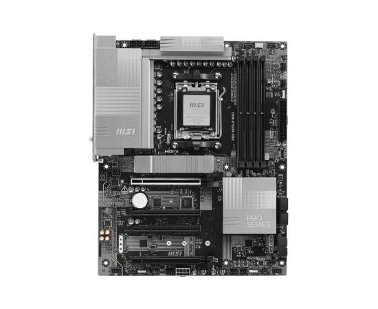 Mainboard MSI AMD X870 SAM5 ATX Memory DDR5 Memory slots 4 2xPCI-Express 3.0 1x 1xPCI-Express 4.0 4x	 1xPCI-Express 5.0 16x 3xM.2 1xHDMI 4xUSB 2.0 3xUSB 3.2 2xUSB-C 1xRJ45 3xAudio port PROX870-PWIFI