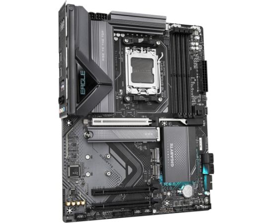 GIGABYTE X870 EAGLE WIFI7 Motherboard - Supports AMD Ryzen 9000 CPUs, 14+2+2 phases VRM, up to 8000MHz DDR5 (OC), 4xPCIe 5.0 + 3xM.2, Wi-Fi 7, 2.5GbE LAN, USB 3.2 Gen 2x2