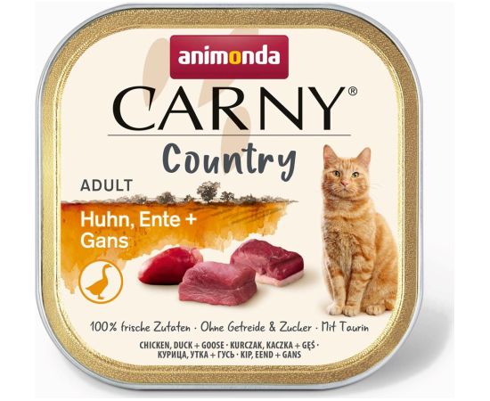 ANIMONDA Carny Country Chicken, Duck + Goose - wet cat food - 100 g