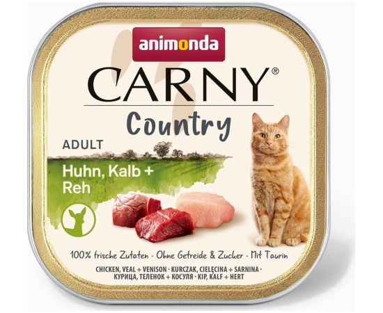 ANIMONDA Carny Country Chicken, Veal + Venison - wet cat food - 100 g