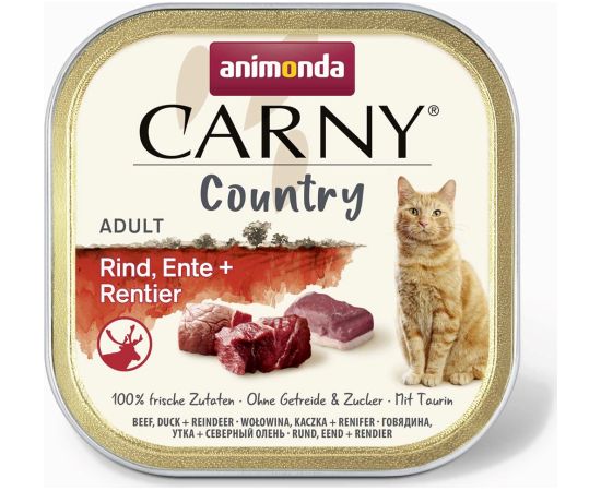 ANIMONDA Carny Country Beef, Duck + Reindeer - wet cat food - 100 g