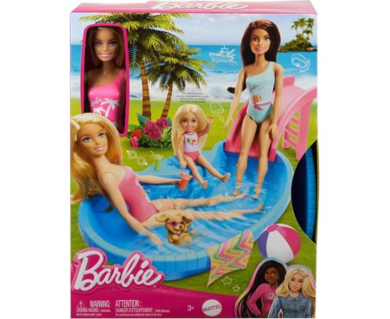 Mattel Barbie® Doll with Pool Slide Playset (HRJ74)