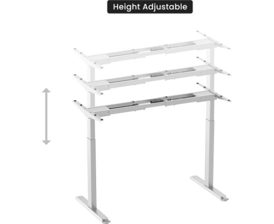 Adjustable Height Table Frame Up Up Bjorn, White