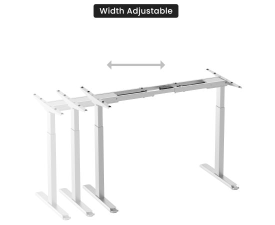 Adjustable Height Table Frame Up Up Bjorn, White