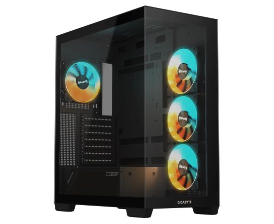 Case GIGABYTE GB-C500P ST MidiTower Case product features Transparent panel ATX MicroATX MiniITX Colour Black GB-C500PST