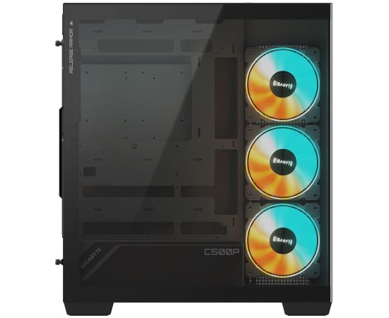 Case GIGABYTE GB-C500P ST MidiTower Case product features Transparent panel ATX MicroATX MiniITX Colour Black GB-C500PST