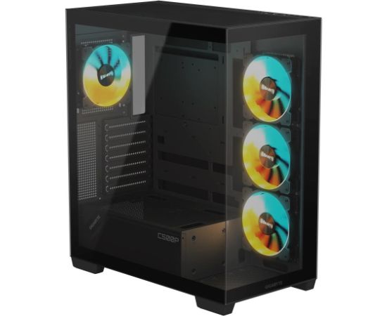 Case GIGABYTE GB-C500P ST MidiTower Case product features Transparent panel ATX MicroATX MiniITX Colour Black GB-C500PST