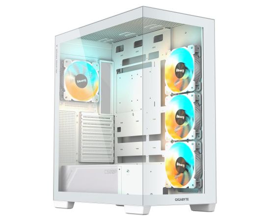 Case GIGABYTE MidiTower Case product features Transparent panel ATX MicroATX MiniITX Colour White GB-C500PIST