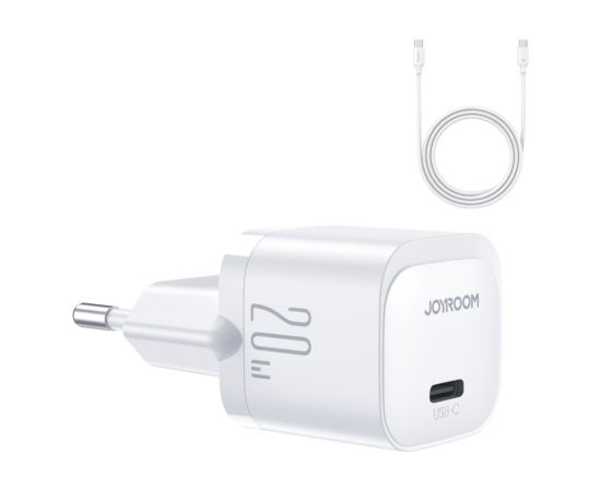 Joyroom   Joyroom JR-TCF02 USB-C PD 20W wall charger + USB-C cable - white