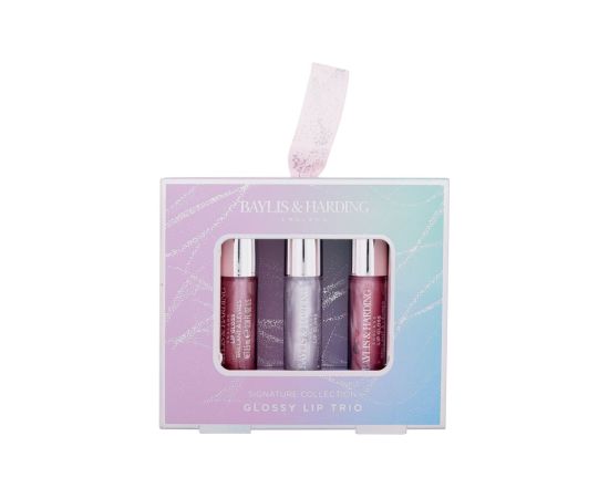 Baylis & Harding Jojoba, Vanilla & Almond Oil / Signature Collection Glossy Lip Trio 2,5ml