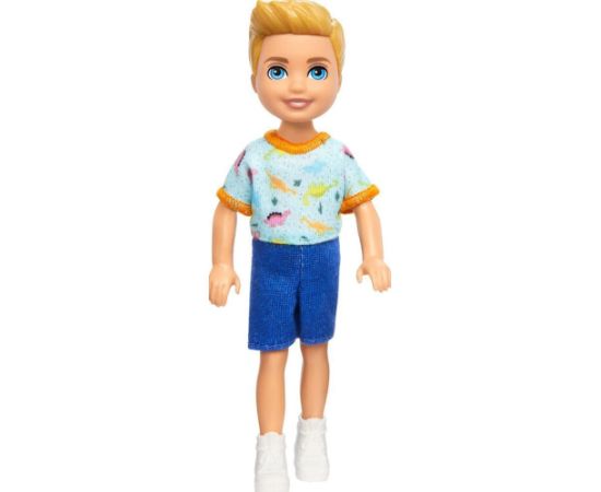 Mattel Barbie: Chelsea Boy with One-Piece Dino Print  Blond Hair Doll (HXM98)