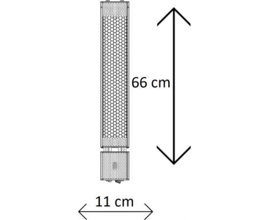 4IQ Infrasarkanais sildītājs “PLUTONS” ar vadības paneli, pelēkā krāsā, 2000 W