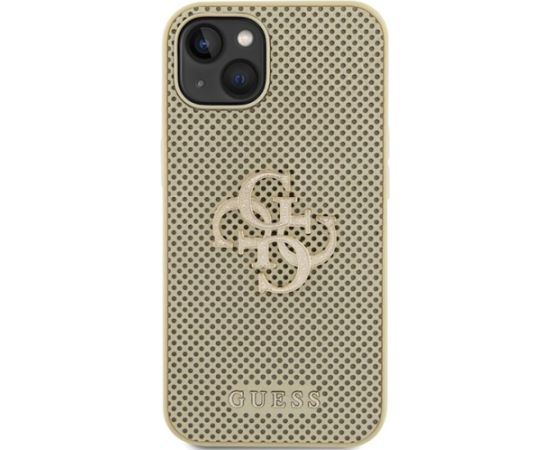 Guess Perforated 4G Glitter Back Case Aizsargapvalks Priekš Apple iPhone 15