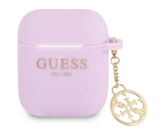 GUA2LSC4EU Guess 4G Charm Silicone Case for Airpods 1|2 Purple