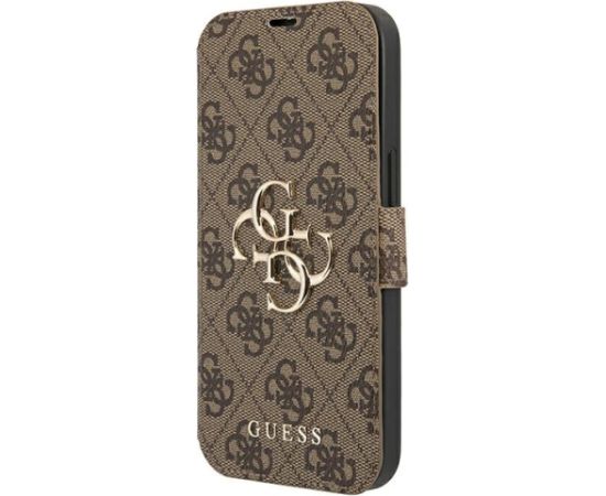 Guess GUBKP13X4GMGBR iPhone 13 Pro Max 6,7" | brūns magnētveida maciņš 4G Big Metal Logo