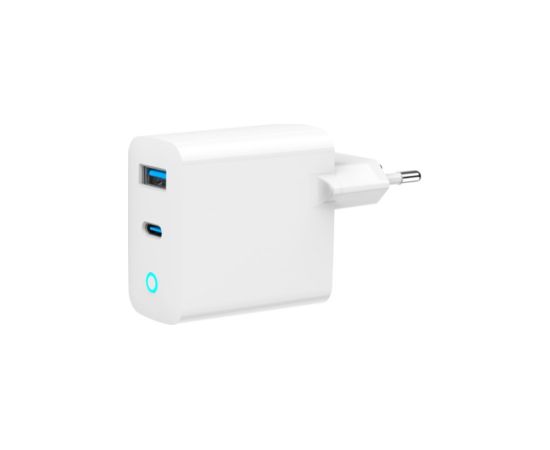 Lādētājs Gembird USB Type-C + USB Type-A 45W LED White