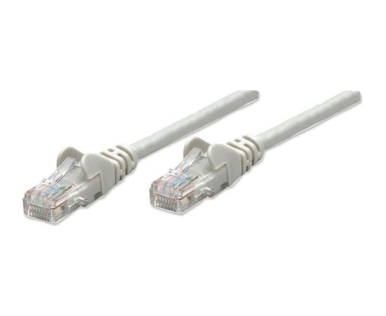 Intellinet Network Patch Cable, Cat5e, 3m, Grey, CCA, U/UTP, PVC, RJ45, Gold Plated Contacts, Snagless, Booted, Lifetime Warranty, Polybag