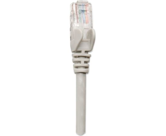 Intellinet Network Patch Cable, Cat5e, 3m, Grey, CCA, U/UTP, PVC, RJ45, Gold Plated Contacts, Snagless, Booted, Lifetime Warranty, Polybag