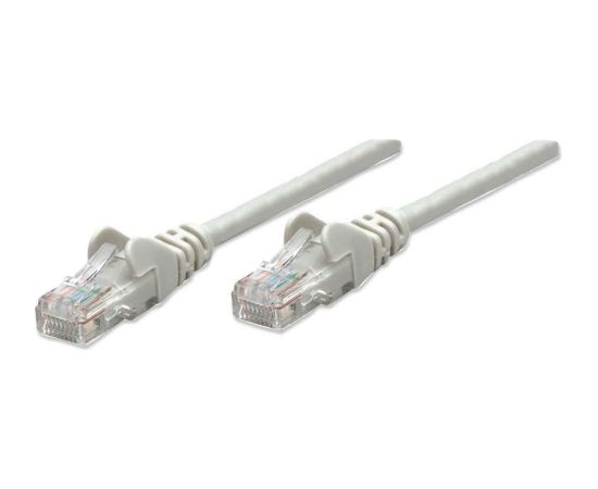 Intellinet Network Patch Cable, Cat5e, 2m, Grey, CCA, U/UTP, PVC, RJ45, Gold Plated Contacts, Snagless, Booted, Lifetime Warranty, Polybag