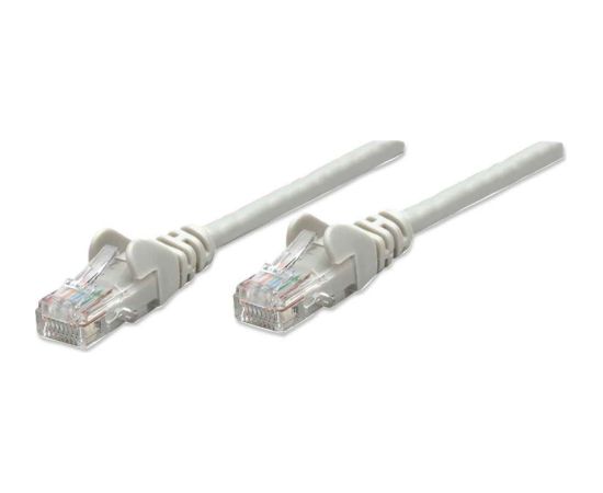 Intellinet Network Patch Cable, Cat6, 1m, Grey, CCA, U/UTP, PVC, RJ45, Gold Plated Contacts, Snagless, Booted, Lifetime Warranty, Polybag