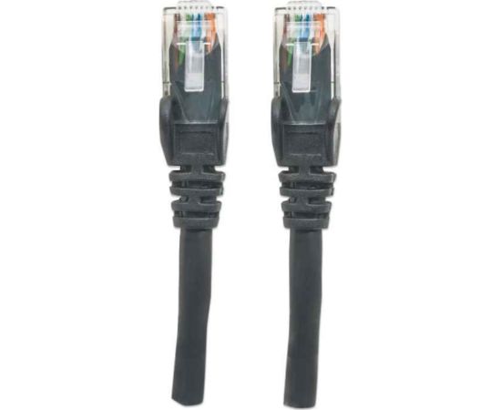 Intellinet Network Patch Cable, Cat6, 3m, Black, CCA, U/UTP, PVC, RJ45, Gold Plated Contacts, Snagless, Booted, Lifetime Warranty, Polybag