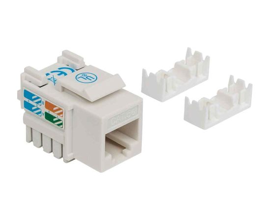 Intellinet Keystone Jack, Cat5e, UTP, Punch-down, White