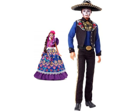 Lalka Barbie Mattel kolekcjonerska Dia De Muertos 2022 HBY09 + Signature DIA DE MUERTOS 2022 Ken HBY10