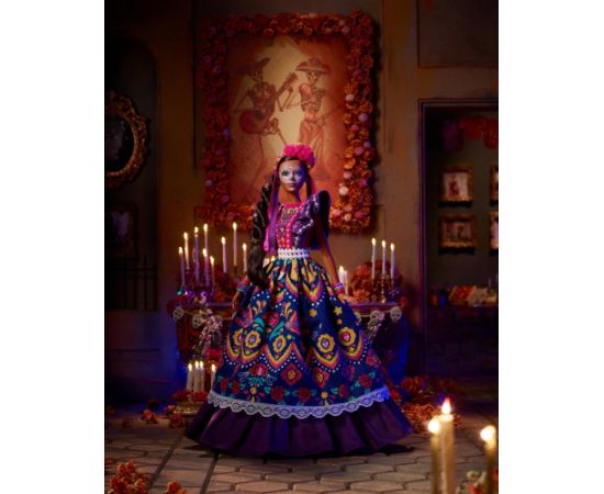 Lalka Barbie Mattel kolekcjonerska Dia De Muertos 2022 HBY09 + Signature DIA DE MUERTOS 2022 Ken HBY10