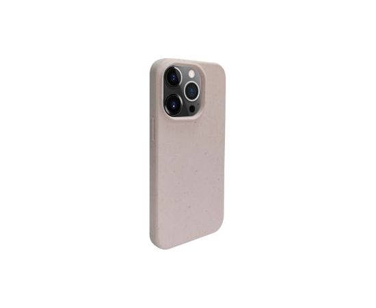 iLike Apple  iPhone 14 Pro Silicone plastic case Eco Print Design Beige