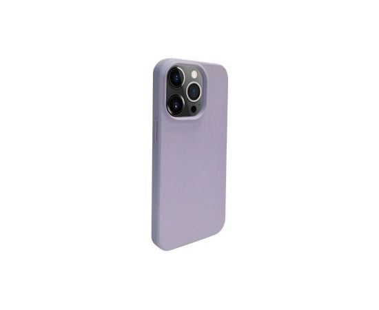 iLike Apple  iPhone 14 Pro Silicone plastic case Eco Print Design Flower Purple