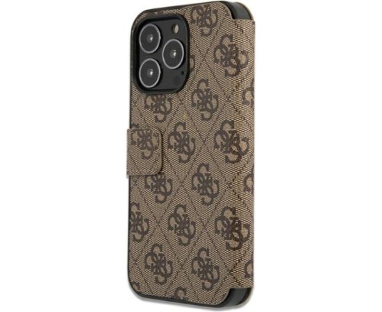 Guess GUBKP13L4GMGBR iPhone 13 Pro | 13 6,1" brązowy|brown book 4G Big Metal Logo