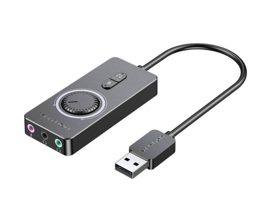 External USB 2.0 audio card Vention CDRBF 1m (black)