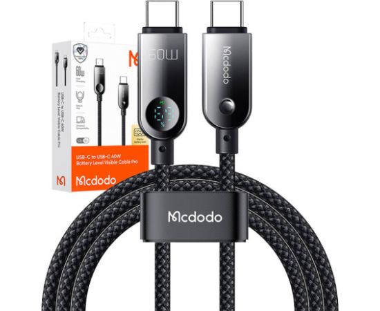 Mcdodo CA-4780 USB-C to USB-C 60W data cable 1.2m (black)