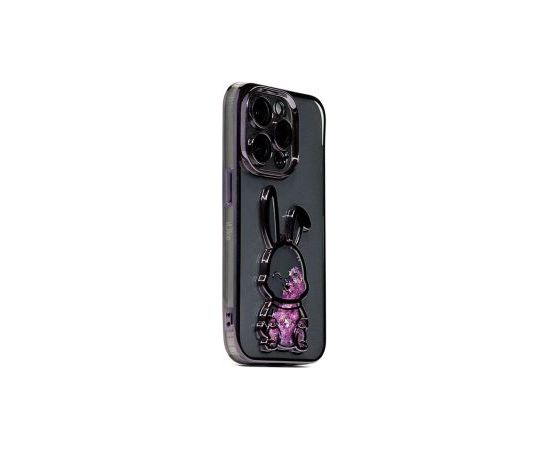 iLike Apple  iPhone 15 Pro Max Silicone Case Print Desire Rabbit Purple