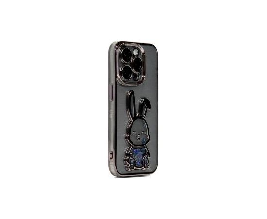 iLike Apple  iPhone 15 Pro Max Silicone Case Print Desire Rabbit Black