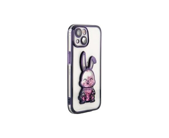 iLike Apple  iPhone 14 Silicone Case Print Desire Rabbit Purple