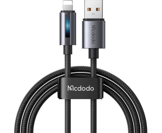 Mcdodo CA-5660 USB-A to Lightning cable with flashing light 1.2m (black)