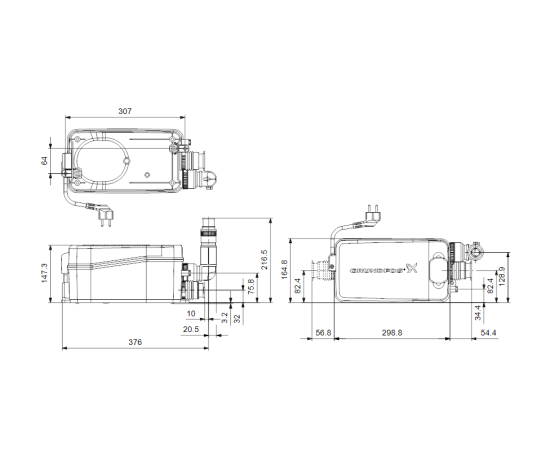 Grundfos Sūknis SOLOLIFT2 D-2 DN32-50 0,26kW 230V 50Hz