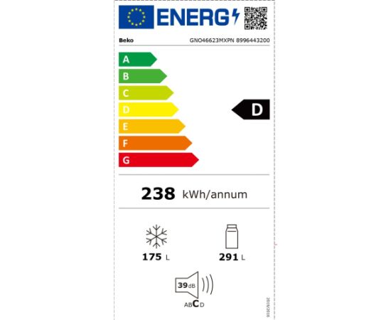 Side-by-side fridge Beko GNO46623MXPN