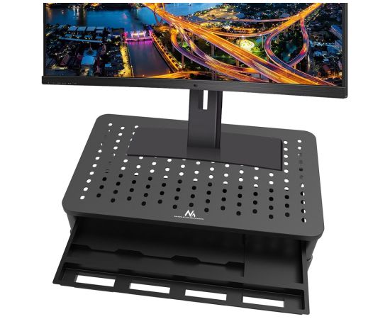 Maclean MC-946 Monitor Laptop Stand 13" - 32" 3-Level Height Adjustment with Drawer up to 20kg Sturdy Vented