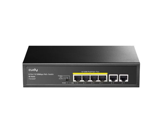 Cudy FS1006P network switch Fast Ethernet (10/100) Power over Ethernet (PoE) Black