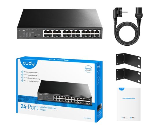 Cudy GS1024 network switch Gigabit Ethernet (10/100/1000) Black