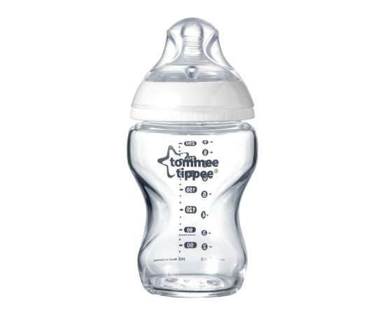 TOMMEE TIPPEE barošanas pudelīte stikla CTN 250ml 0m+ 42243891