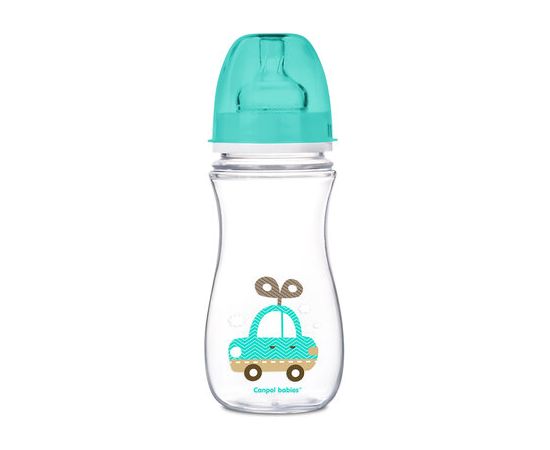 CANPOL BABIES wide neck anti-colic bottle  EasyStart Colourful Animals, 300 ml, 35/204