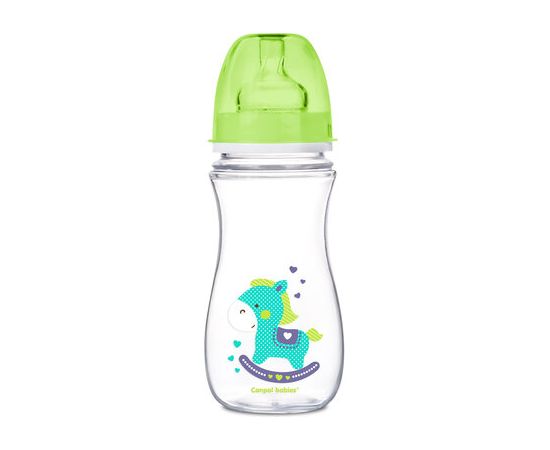 CANPOL BABIES wide neck anti-colic bottle  EasyStart Colourful Animals, 300 ml, 35/204