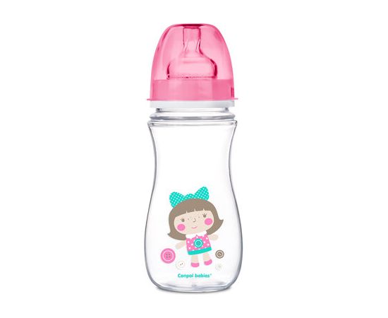 CANPOL BABIES wide neck anti-colic bottle  EasyStart Colourful Animals, 300 ml, 35/204