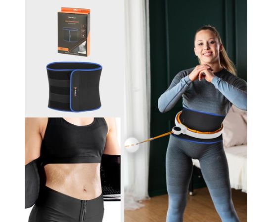 Komplekts SET HULA HOOP MAGNETIC WHITE/ORANGE HHM21 WITH WEIGHT + COUNTER HMS + SLIMMING BELT BR1313